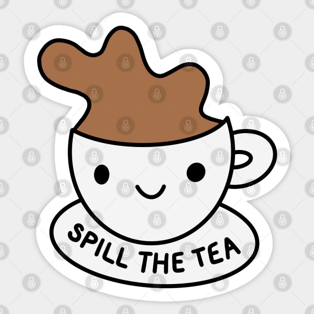 cute spill the tea - cup of tea Sticker by smileyfriend